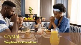  Presentation with african american religion - Presentation theme having african-american-parents-with-children background and a tawny brown colored foreground