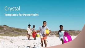  Presentation with african american children - Slides featuring african-american-playful-children-running background and a teal colored foreground