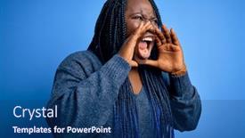  Presentation with elementary school african american female career - Audience pleasing presentation theme consisting of african-american-plus-size-woman backdrop and a ocean colored foreground