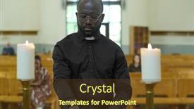  Presentation with church pulpit - PPT layouts consisting of african-american-priest-in-black background and a tawny brown colored foreground