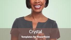  Presentation with realtor - PPT theme featuring african-american realtor woman with key background and a violet colored foreground