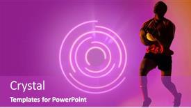  Presentation with african pattern - Slide deck enhanced with african-american-rugby-player-holding background and a purple colored foreground