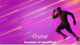  Presentation with racing - Presentation consisting of african-american-rugby-player-running background and a purple colored foreground