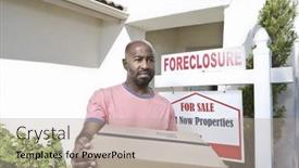  Presentation with sad - Presentation theme with african-american-sad-man-carrying background and a mint green colored foreground