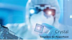  Presentation with research development - Presentation theme with african-american-scientist-works background and a light blue colored foreground