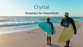  Presentation with african sunset - PPT layouts with african-american-senior-couple-carrying background and a light blue colored foreground