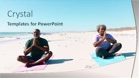  Presentation with cross love - PPT layouts consisting of african-american-senior-couple background and a arctic colored foreground