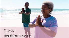  Presentation with prayer - PPT layouts featuring african-american-senior-man background and a lemonade colored foreground