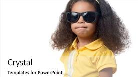  Presentation with african american baby - Audience pleasing PPT layouts consisting of african american small girl wearing backdrop and a  colored foreground