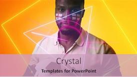  Presentation with african american - PPT theme featuring african-american-soccer-player background and a soft green colored foreground