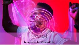  Presentation with african pattern - Theme consisting of african-american-soccer-player background and a lilac colored foreground