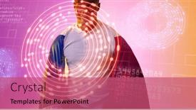  Presentation with french language - Presentation theme having african-american-soccer-player background and a coral colored foreground