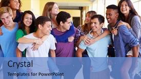  Presentation with racial group high school students - Beautiful PPT layouts featuring african american teen girls - group of high school students backdrop and a  colored foreground