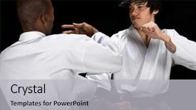  Presentation with african american sex - Beautiful PPT theme featuring african american versus caucasian karate backdrop and a light gray colored foreground