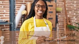  Presentation with african american marriage - Theme featuring african-american-woman-artist-smiling background and a coral colored foreground