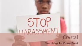  Presentation with african american business - Slides enhanced with african-american-woman-business-worker background and a coral colored foreground