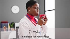  Presentation with doctor african - Slide deck having african-american-woman-doctor-smelling background and a lemonade colored foreground