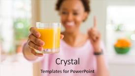  Presentation with african american couples - Presentation design enhanced with african american woman driking orange background and a  colored foreground