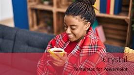  Presentation with african american weddig - Slide deck enhanced with african-american-woman-drinking-coffee background and a red colored foreground