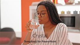  Presentation with drinking water - Theme featuring african-american-woman-drinking-water background and a  colored foreground