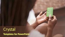  Presentation with control - Presentation design enhanced with african-american-woman-holding-birth background and a tawny brown colored foreground