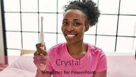  Presentation with electrical - PPT layouts having african-american-woman-holding-electrical background and a  colored foreground