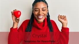  Presentation with american heart - PPT layouts consisting of african-american-woman-holding-red background and a crimson colored foreground