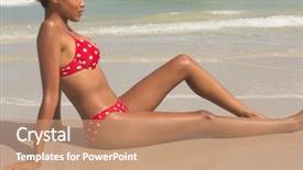  Presentation with generation and african american culture - Slide set with african american woman in red background and a coral colored foreground