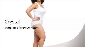  Presentation with african people - Audience pleasing theme consisting of african american woman in white backdrop and a white colored foreground