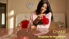  Presentation with valentines - Presentation consisting of african-american-woman-lovingly-holding background and a red colored foreground