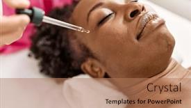  Presentation with african beauty - Presentation having african-american-woman-lying background and a coral colored foreground