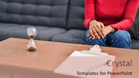  Presentation with african american patient - Presentation with african-american-woman-patient-having background and a coral colored foreground