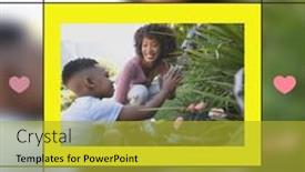  Presentation with sacrifice - Presentation theme with african-american-woman-planting background and a gold colored foreground