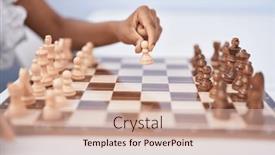  Presentation with chess - Presentation design enhanced with african-american-woman-playing-chess background and a soft green colored foreground