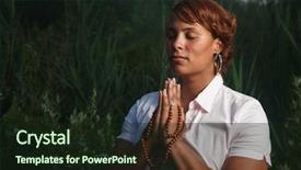  Presentation with african american women - PPT theme consisting of african american woman praying background and a wine colored foreground