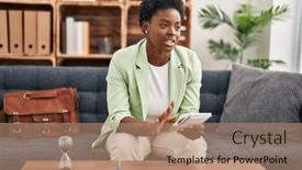  Presentation with mental - Presentation theme featuring african-american-woman-psychologist-having background and a  colored foreground