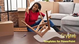  Presentation with instruction - Slides enhanced with african-american-woman-reading-chair background and a violet colored foreground