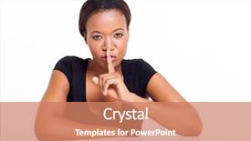  Presentation with saying - Slide deck having african american woman saying shhh background and a  colored foreground