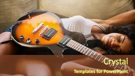  Presentation with elementary school african american female career - PPT layouts having african american woman sleeping background and a tawny brown colored foreground