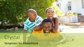  Presentation with social isolation - Beautiful PPT theme featuring african-american-woman-spending-time backdrop and a yellow colored foreground