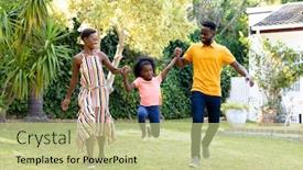  Presentation with social isolation - Audience pleasing slide set consisting of african-american-woman-spending-time backdrop and a mint green colored foreground