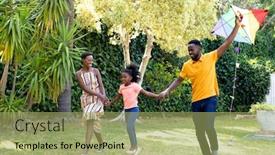  Presentation with social isolation - Beautiful PPT layouts featuring african-american-woman-spending-time backdrop and a mint green colored foreground