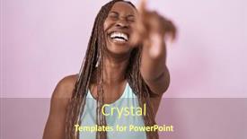  Presentation with shame - Presentation design consisting of african-american-woman-standing-over background and a tawny brown colored foreground