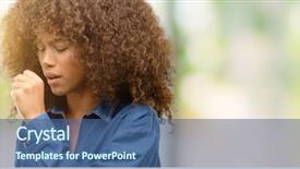 Presentation with asthma - Cool new theme with african american woman wearing blue backdrop and a ocean colored foreground