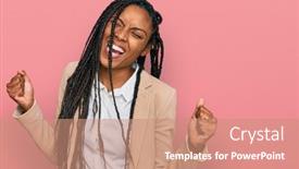  Presentation with african american in computer class business - Beautiful slides featuring african-american-woman-wearing-business backdrop and a coral colored foreground