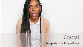  Presentation with african american business - Audience pleasing PPT theme consisting of african-american-woman-wearing-business backdrop and a light gray colored foreground
