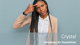  Presentation with skin infection - Theme with african-american-woman-wearing-business background and a gray colored foreground