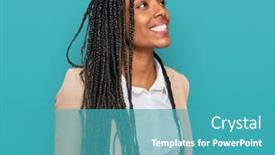  Presentation with african american business - Audience pleasing PPT theme consisting of african-american-woman-wearing-business backdrop and a teal colored foreground