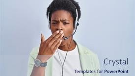  Presentation with sleepiness - Theme featuring african-american-woman-wearing-call background and a  colored foreground