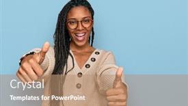  Presentation with african american couples - Presentation theme having african-american-woman-wearing-casual background and a coral colored foreground